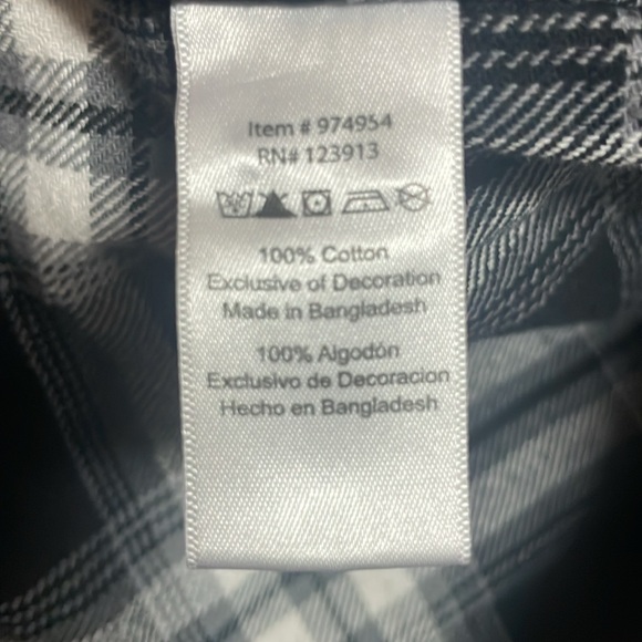Black and White Flannel Jachs Men’s Large Shirt - Picture 5 of 5
